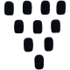 JABRA  Slim Foam Mic Covers for BlueParrott B250 Series headsets (10 pcs in bag)