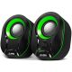 Speakers SVEN 290, black-green (5W,USB)