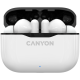 Canyon TWS-3 Bluetooth headset, with microphone, BT V5.0, Bluetrum5736A, battery EarBud 40mAh*2+Charging Case 300mAh, cable length 0.3m, 62*22*46mm, 0.046kg, White
