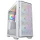 COUGAR | Uniface RGB White | PC Case | Mid Tower / Mesh Front Panel / 4 x 120mm ARGB Fans / TG Left Panel / White