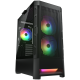 COUGAR | Case Airface RGB Black | PC Case | Mid Tower / Mesh Front Panel / 2 x 140mm ARGB Fans / 1x 120mm ARGB Fan / TG Left Panel / Black