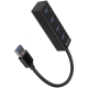 AXAGON HUE-M1A 4x USB3.2 Gen 1 MINI hub, metal, 20cm USB-A cable