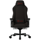 Lorgar gaming chair, 1.5 mm thick robot welding metal frame, 5 Star aluminum base, Carbonized class-4 gas lift, Black + red stitching,  29kg