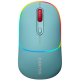 Canyon 2 in 1 Wireless optical mouse with 6 buttons, DPI 800/1200/1600, 2 mode(BT/ 2.4GHz),  650mAh Li-poly battery,RGB backlight ,Dark cyan, cable length 0.8m, 110*62*34.2mm, 0.085kg