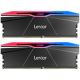 Lexar Ares 32GB Kit (2X16GB) DDR5 8000MHz UDIMM CL38 1.45V with heatsink and RGB lighting, Dual pack, Black Color