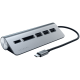 USB-концентратор Satechi Type-C USB Hub & Micro/SD Card Reader. Интерфейс USB-C. 3 порта USB 3.0 , слоты для карты памяти. Цвет серый космос. (ST-TCHCRM)