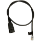 JABRA QD Cord to RJ10, straight, 0,5 meters, e.g. for Lucent Callmaster V, VI, Cisco 79xx and PLX A22