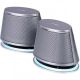 Multimedia - Speaker F&D V620	Plus Silver 4w(2w*2), 1.5'' full range Neodymium driver, With bottom radiator design for springy bass (AAS Technology), Powered by USB