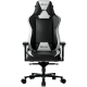 LORGAR Base 311, Gaming chair, PU eco-leather, 1.8 mm metal frame, multiblock mechanism, 4D armrests, 5 Star aluminium base, Class-4 gas lift, 75mm PU casters, Black + white