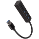 AXAGON HMA-CR3A 3x USB-A + SD/microSD, USB3.2 Gen 1 hub, metal, 20cm USB-A cable