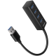 AXAGON HUE-M1AL 4x USB 3.2 Gen 1 MINI hub, metal, 1.2m USB-A cable