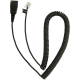 JABRA QD Cord to RJ10, coiled, 0,5 - 2 meters, for Lucent Callmaster V, VI, Cisco 79xx and PLX A22