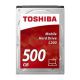 Toshiba HDD 500GB SATA 8 MB Cache 5400 rpm 2.5 Thickness 9.5mm