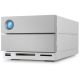 Lacie External HDD 28TB USB 3.1, Dual Drives, 7200 rpm, Silver