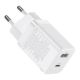 Baseus Super Si Pro Strømforsyningsadapter 30Watt 1xUSB-C + 1xUSB