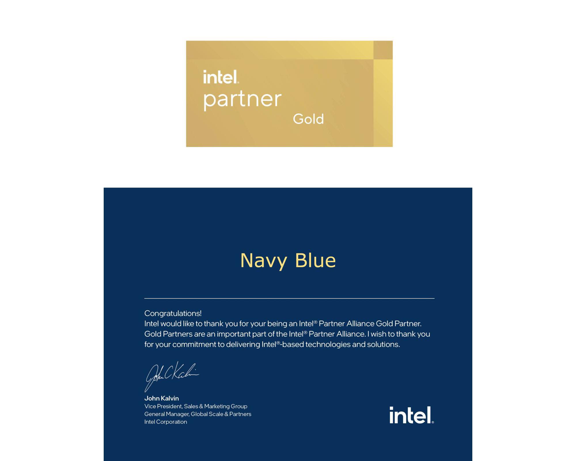 Navy Blue OÜ becomes official partner of Intel